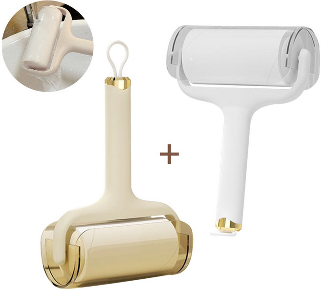 물로 씻는 반영구 돌돌이 2P세트 휴대용 반영구 돌돌이 1+1 테이프 롤러 돌돌이 핸들형, 2개