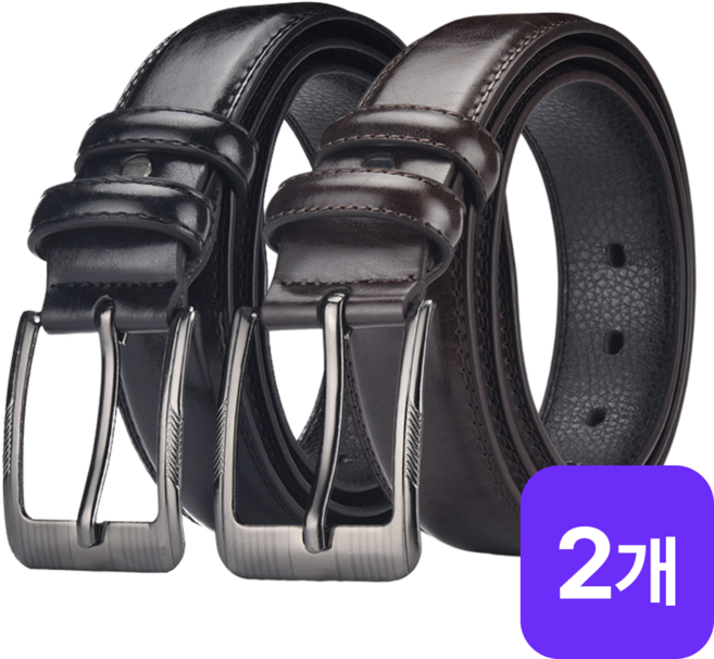 모덴 1+1 클래식 남성 가죽 벨트 허리띠