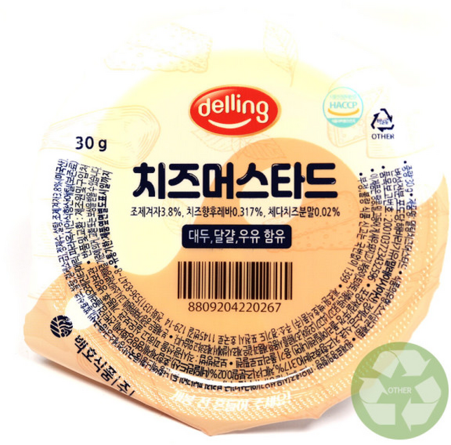 델링 일회용 치즈머스타드소스 한박스( ), 1개, 30g