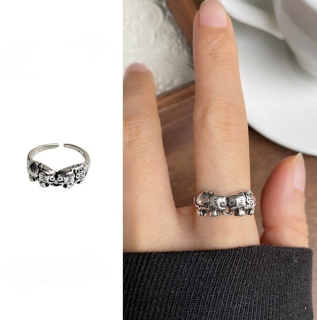 코끼리반지 가족 재물 행운 번영 오픈링 성공 길운 여성