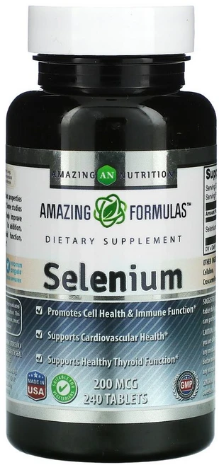 Amazing Nutrition 셀레늄 200mcg 240정 3병 셀렌 효모 세레늄 임산부 - 쿠팡