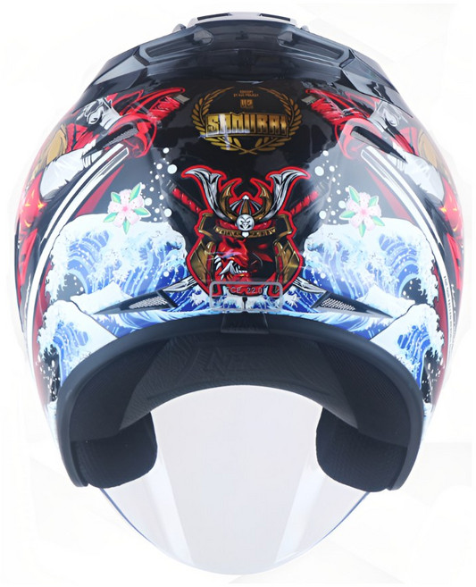 NHK 헬멧 오픈페이스 오토바이 하이바 NHK R1 그래픽 사무라이2 크롬, 사무라이2 크롬 무광(도프트), L