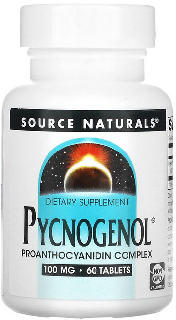 [60정] 소스내추럴스 Pycnogenol 피크노제놀 100mg 60정, 1개, 60정