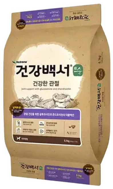 뉴트리나건강백서 강아지 순 사료, 뼈/관절강화, 5.1kg, 1개