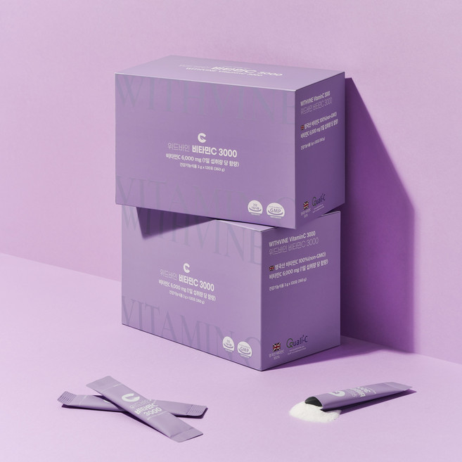 위드바인 비타민C 120포 (1일 2회 2개월분), 1박스, 3g