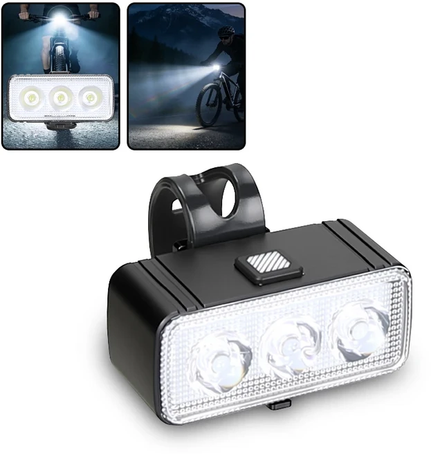 자전거 조명 전면 및 세트 램프 Led 사이클링 라이트 손전등 야간 라이딩을위한 액세서리, 02 B-White Lamp