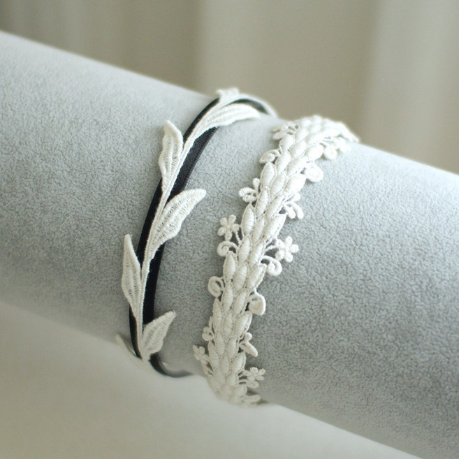 더순수 네츄럴 레이스 코지머리띠 아동헤어밴드 2종 set