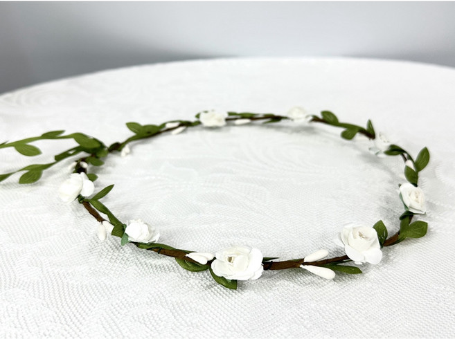 에스지 (SG) 화관 화환 파티 장식용품, 1개, 백색