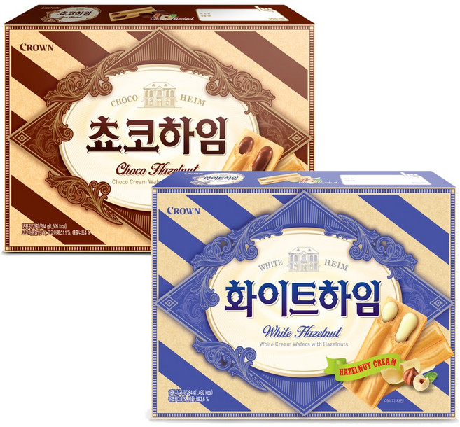 크라운 초코하임 + 화이트하임, 284g, 1세트