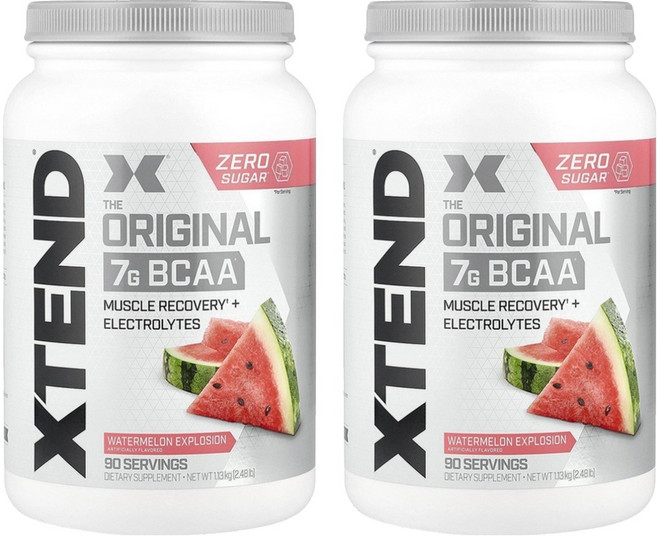 엑스텐드 더 오리지널 7G BCAA 머슬 리커버리 + 엘렉트롤리츠 워터멜론 익스플로젼, 2개, 1.13kg
