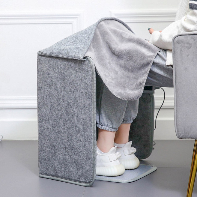 발난로 사무실 다리난로 히팅패드 독서실 전기 난방 파티션 히터, 순수한 회색