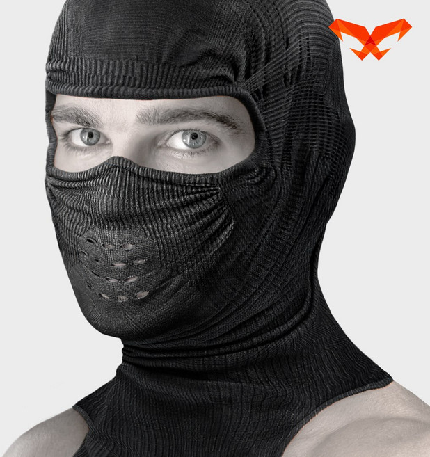 나루마스크 N5F 사계절용 성인 어린이 심리스 헬멧 풀페이스 바라클라바 롱타입, 블랙