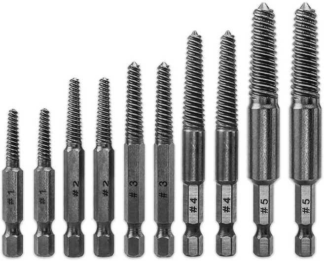 피스 추출기 10P 나사제거 스크류 리무버, 1세트