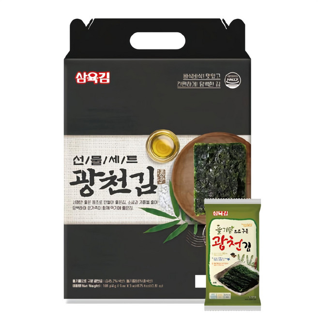 삼육김 광천김 2호 선물세트 4g 27봉, 108g, 1개