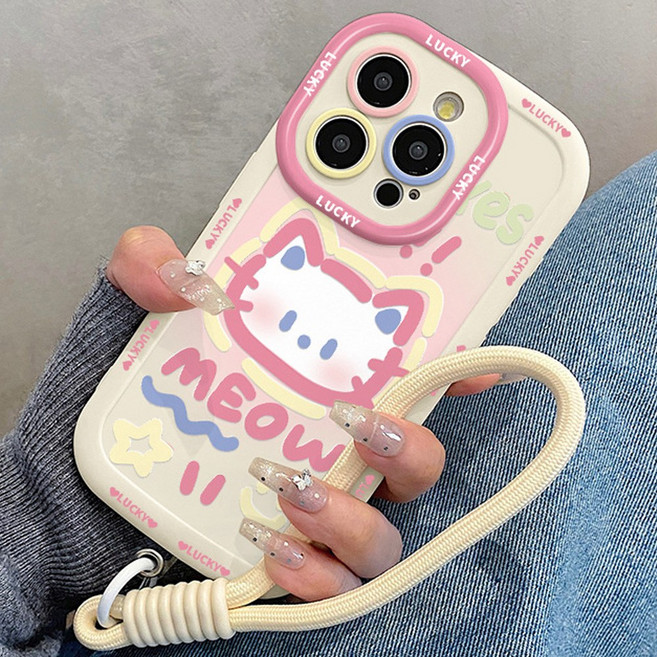 아이폰16 15 14 13 12 8 7 XS XR 미니 프로 맥스 플러스 키튼스트랩케이스