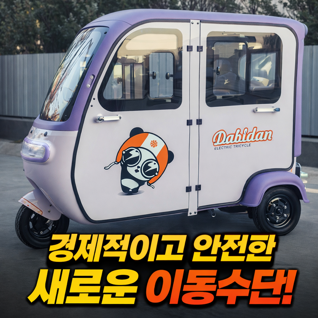 세발 전동차 삼륜 노인 전기자전거 어르신 노인 전동카트, 기본 색상, 퍼플