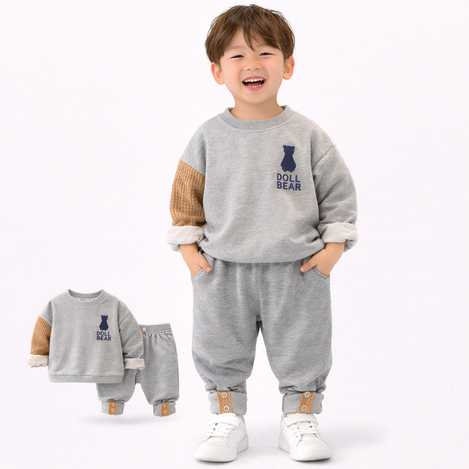 유아 남아 맨투맨 상하세트 곰돌이 조거팬츠 가을 상하복