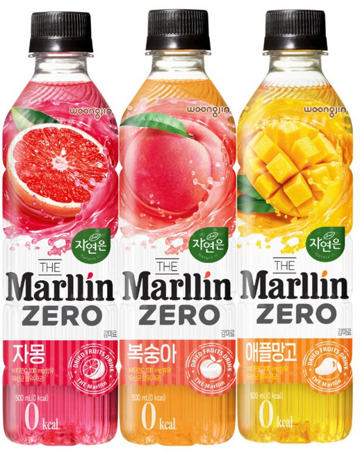 자연은 더말린 제로 3종 혼합 (7개 +7개+ 6개), 500ml, 20개