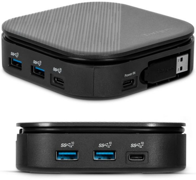 도킹 스테이션 c타입 HDMI 카드리더기 80W PD 패스 스루가 장착된 Targus USB-C 범용 듀얼 HD 모니터HD 또는 싱글 모니터2K 디스플레이 링크가 TAA 호환