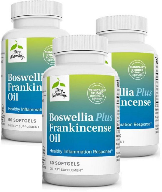 테리 내추럴리 보스웰리아 플러스 프랑킨센스 오일 소프트젤 Terry Naturally Boswellia Frankincense Oil, 3개, 60정