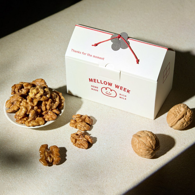 바답 호두정과 답례품 + 무료감사스티커 증정 호두강정 결혼식 돌잔치 조문 행사 선물세트, 유니크 패키지, 5세트