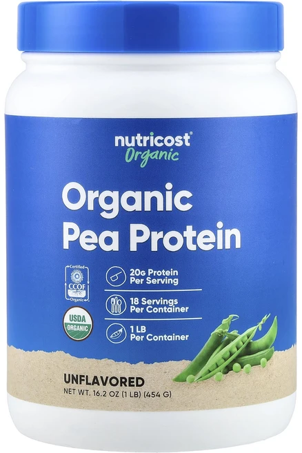 프리미엄상품 Nutricost 유기농 완두콩 단백질 무맛 454g(1lb) 끝내주게잘나가는상품, Nutricost유기농완두콩단백질무맛454g1lb, 454g, 1개 - 쿠팡
