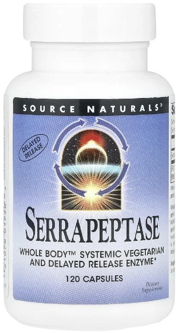 소스내추럴스 세라펩타아제 세라피테아제 Serrapeptase 캡슐 120정, 1개 - 쿠팡