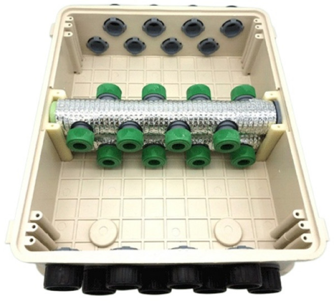 양방향 급수 급탕 매립 분배기 ISO KS 규격 피비 분배기 - 8구, 매립형 (ISO규격), 1개