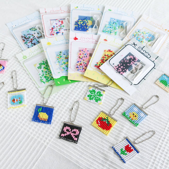 미니 비즈발 스몰 비즈 키링 만들기 DIY KIT 세트, 병아리, 1개
