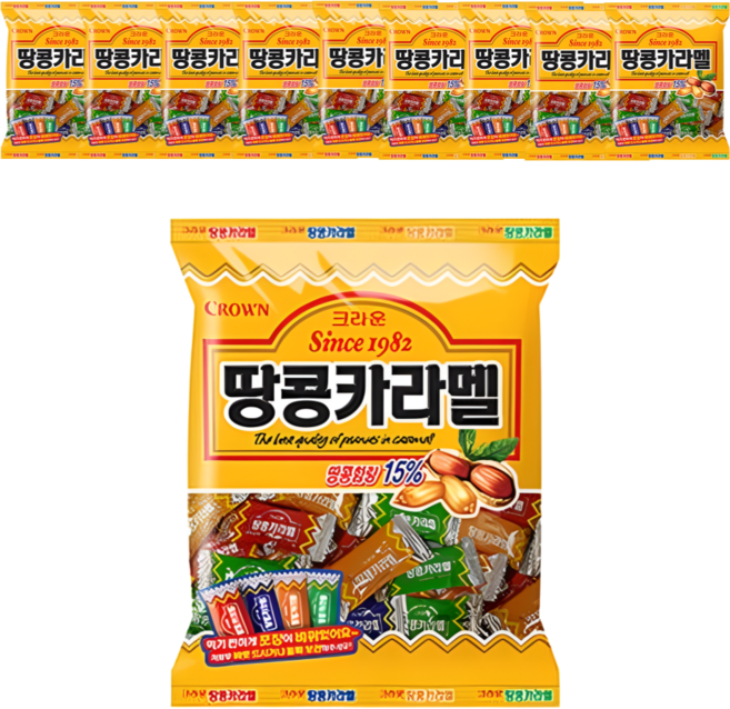 크라운 땅콩카라멜 120g 10개세트, 10개