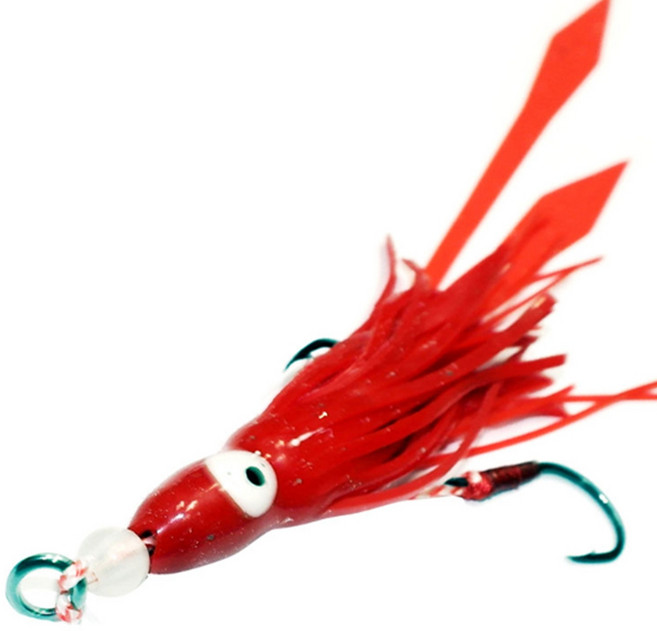 야광 축광 꼴뚜기스커트 타이라바 타코베이트 대구 문어채비 참돔낚시 2개, 003-오렌지