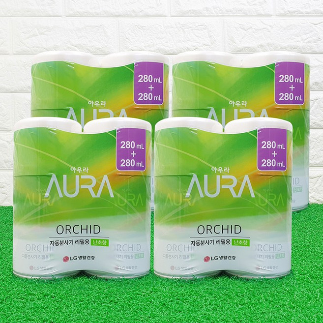 아우라 자동분사기 리필, 난초, 280ml, 8개