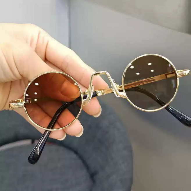 레트로 틴트 선글라스 파티 인싸 원형 레옹 알작은 안경 복고 눈알 가리개