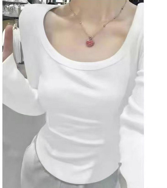 韓版碎花蕾絲拼接鈕釦長袖洋裝, 白色 基礎 ,2XL 建議60.0-67.5公斤