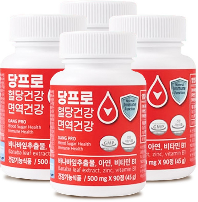 [스토링] 당프로 혈당건강 면역건강 바나나잎 혈당케어, 90정, 4개