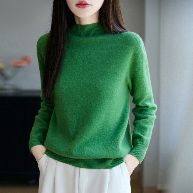 여성 베이직 반목 니트 긴팔티 12color