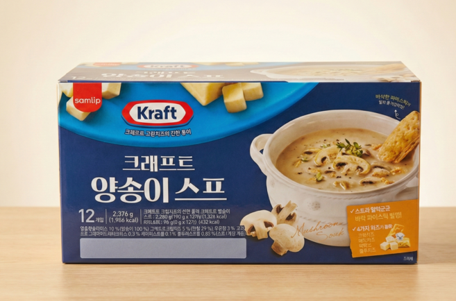 [코스트코무료배송] 삼립 Kraft 크래프트 양송이스프 치즈스프 시리즈, 198g, 12개