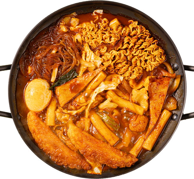 쿡솜씨 즉석떡볶이 국물 떡볶이 분식 캠핑 밀키트(야끼만두+라면사리), 1개, 770g