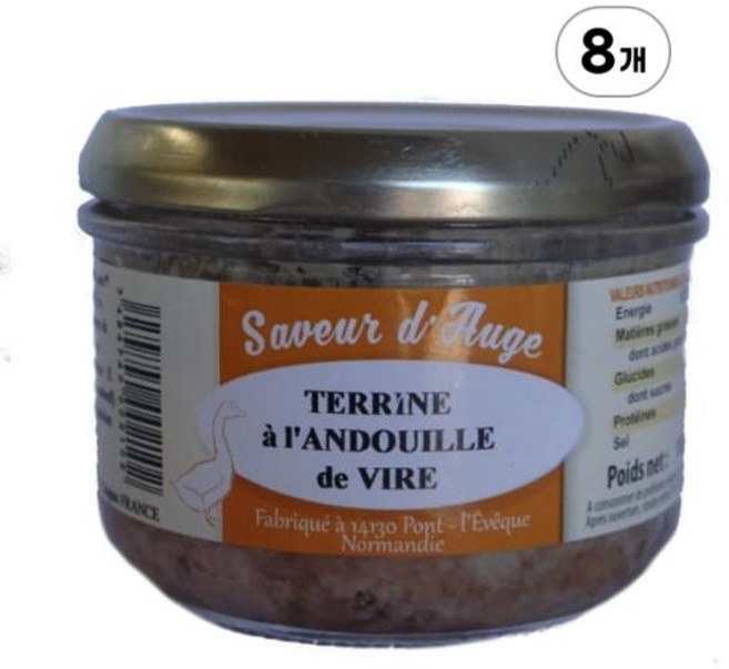 사뵈르 도주 테린 오브 비르 안두이 소시지 SAVEUR DAUGE Terrine of Vire andouille sausage 180g, 8개