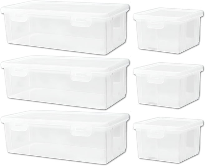 펴나나다 3+3 다용도 수납 정리 케이스, 투명, 1세트