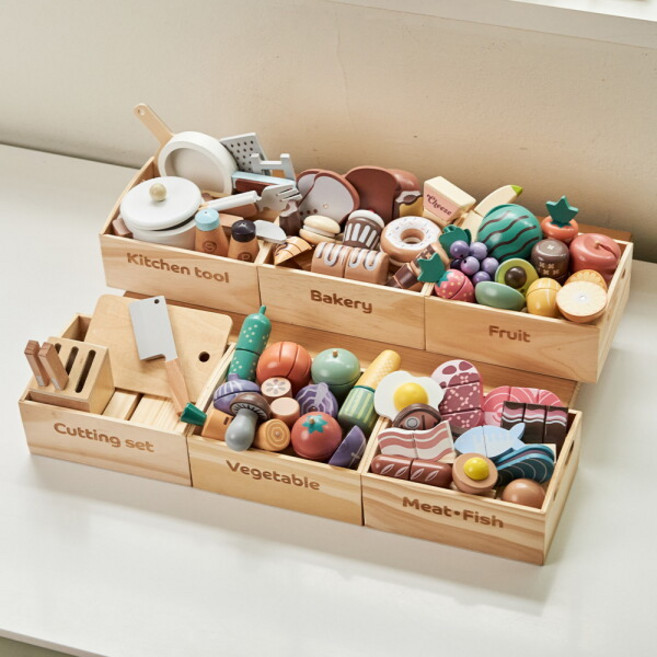 [키앤비] 모더닉 자석 자르기 소꿉놀이 55pcs 세트, 상세 설명 참조, 1개