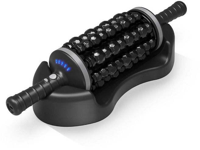 오토롤 마사지기 롤러마사지기 근육 롤러 회전 하근 괄사 종아리 발 근육 마사지, 1개