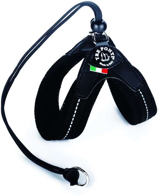 트레폰티 메시 스토퍼 강아지 하네스, 블랙, 1개