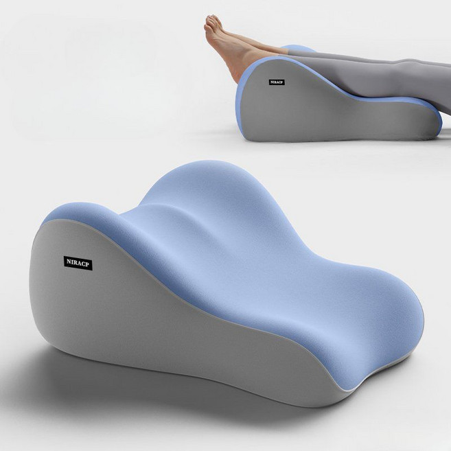 침대 다리베개 하지정맥류 종아리 발베개 다리올리고자기, 그레이 그린, 1개