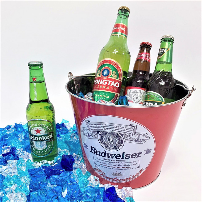 하이오브제 아이스버킷 캠핑 양철통 맥주 양동이 바스켓 버켓 얼음통, 15. 바베큐(블루)