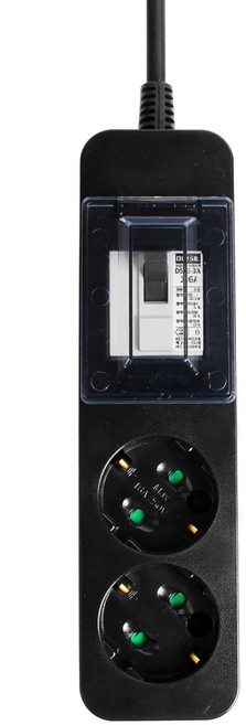 대성 고용량 멀티탭 배선차단 2구 DA-03, 2.5m, 블랙, 1개, 검정