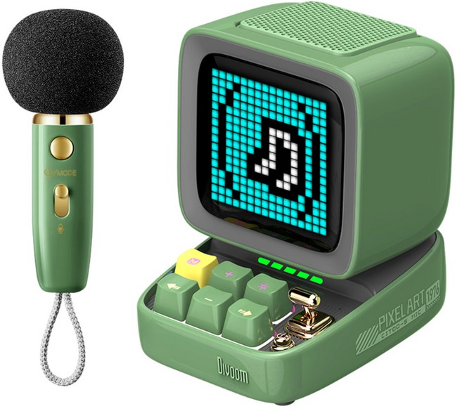 디붐 디투 픽셀 아트 노래방 스피커 + 마이크, 그린