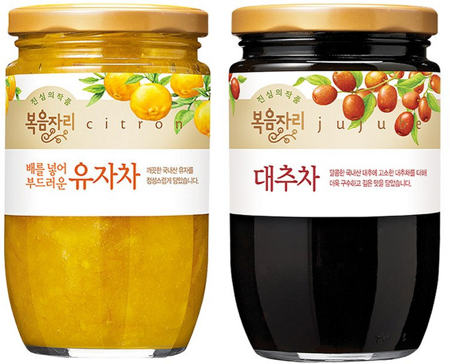 복음자리 유자차 480g *대추차 460g, 1개, 1개입