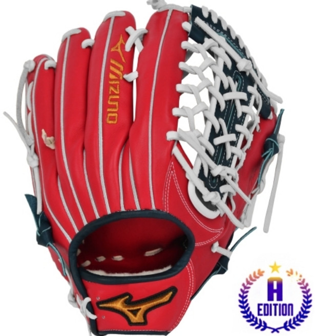 미즈노 프로 A에디션2 외야 글러브 12.5인치 티벨트웹 레드 1AGGH25000, 1개