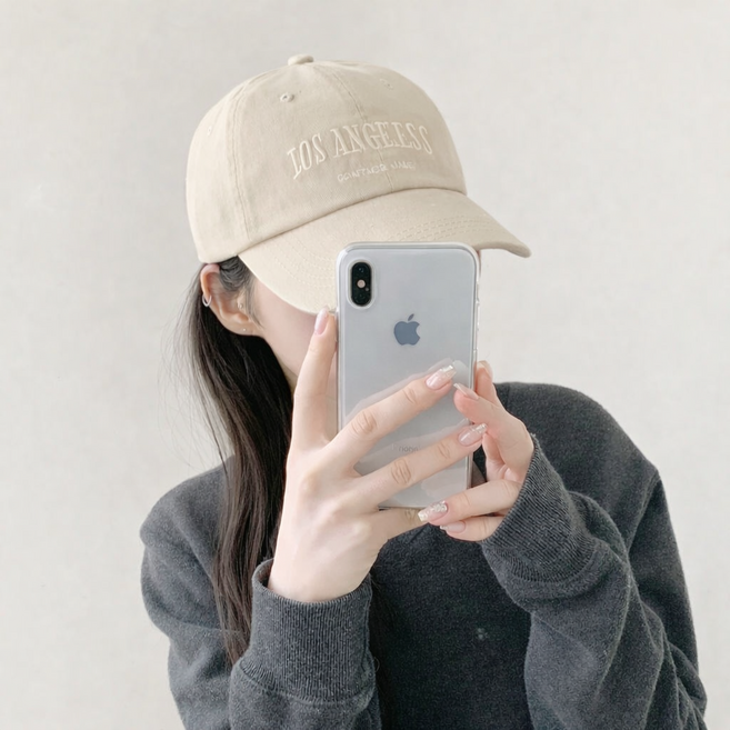 디아쿠아 남녀공용 로스엔젤레스 LA 심플 자수 야구모자 볼캡 모자